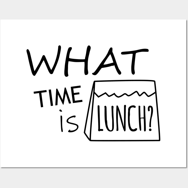 What Time is Lunch - One Color Wall Art by olivergraham